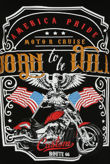 Black Contrast Born To Be Wild Print Tees