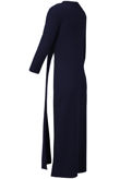 Navy Sides Slitted Long Sleeve Tunic Dress