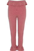 Red Gingham Frill trousers