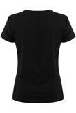 Black Lady Sequin & Pearls Trim Tee