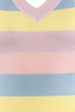 Rainbow Print Low Neck Ribbed Bodysuit 