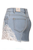 Crochet Detail Denim Shorts