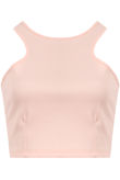 Rose Racer Neck Crop Tops