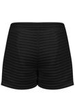 Black Net Layered Lined Shorts 