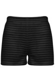 Black Net Layered Lined Shorts 