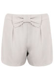 White Tailored Bow Shorts