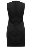 Black Faux Lace Up Detail Bodycon Dress
