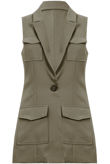 Khaki Tailored Utility Waistcoat