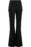 Black Cargo Bootcut Smart Trousers