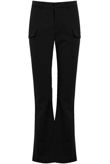 Black Cargo Bootcut Smart Trousers
