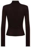 Wine Lurex Knitted Long SleeveTops