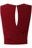 Wine Cross Over Sleeveless Top 