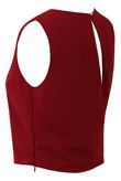 Wine Cross Over Sleeveless Top 