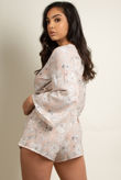 Rose Floral Bell Sleeves Playsuits