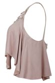 Rose Lace Up Faux Suede Crop Top