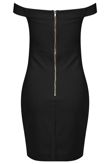 Black Cut Out Off The Shoulder Bandeau Dress 