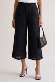 Black Cropped Anglaise Trouser 