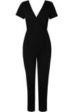 Black Cross Over Back Cut Out Jumpsuit