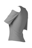 Grey Jersey Cold Shoulder Crop Top