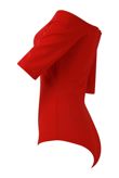 Red Off The Shoulder Bodysuits
