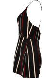Black Stripe Cami Cross Back Playsuit