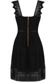 Black Floral Lace Textured Day Dress