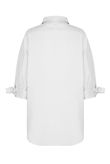 Tie Up Sleeve Collared Tops