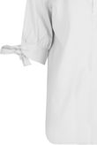 Tie Up Sleeve Collared Tops