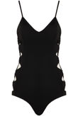 Black Lattice Exposed Sides Bodysuit