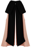 Rose Chiffon Split Back Knot Tie Top 