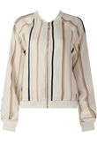 Vertical Multi Stripe Print Bomber Jackets