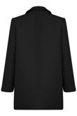 Black Textured Pullover Coat