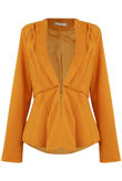 Mustard Peplum Hook Up Blazer