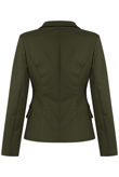 khaki Double-Breasted Blazers