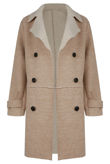  Beige Fleece Lined Overcoat