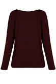 Wine Wide Neck Textured Tops