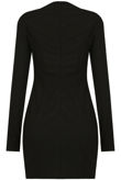 Black Front Hook Up Bodycon Dress