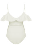 White Cross Over Frilled Bodysuit