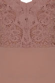 Scallop Edge Crochet Bodysuit In Pink