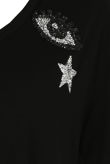 Black Contrast EYE Detailed Tees