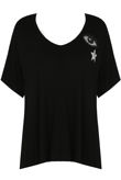 Black Contrast EYE Detailed Tees
