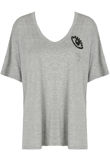 Grey Contrast EYE Detailed Tees