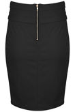 Black Leg Slit Skirt 