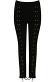 Black Front Lace Up Leggings
