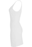 White Scooped Bodycon Midi Dress