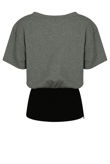 Grey Lace Up Corset Tees