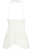 White Cross Over Front Cut Out Tops