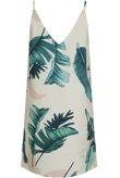 White Tropical Cami Shift Dress