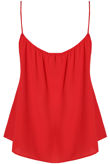 Red Petal Crochet Sleeveless Tops