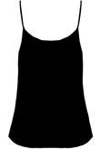 Black Contrast Flower Embroidery Tops